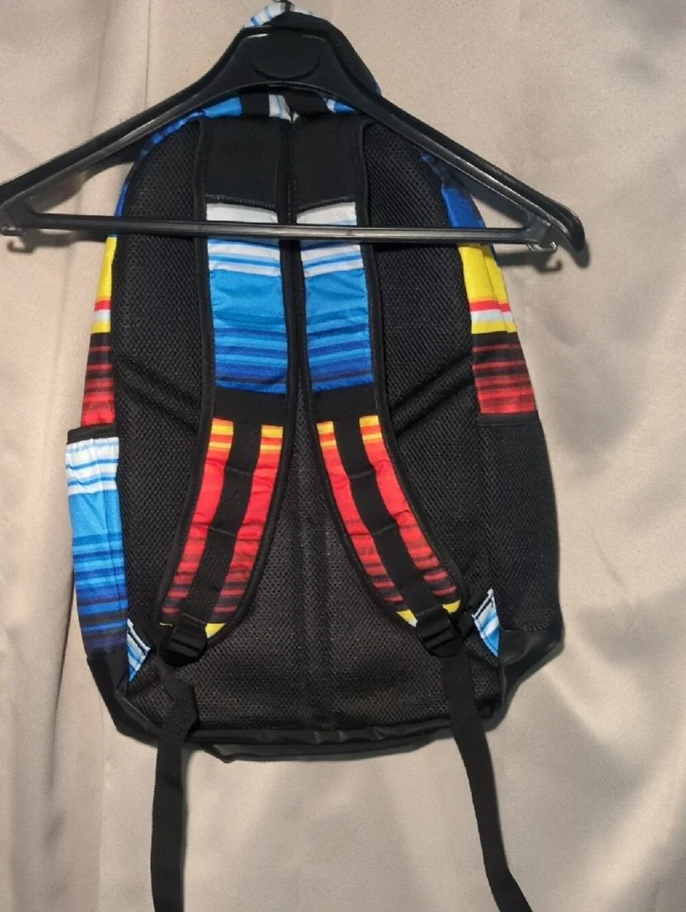 Ariat Multicolor Striped Blue Red Yellow Backpack